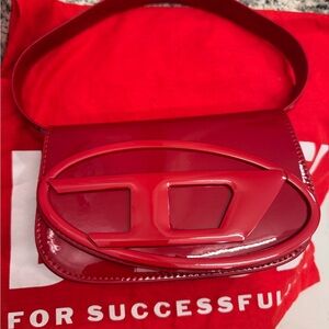 Diesel 1DR Shoulder Bag Red on Red
